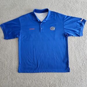 Columbia Florida Gators Polo Shirt Men's Large Blue NCAA Golf Performance